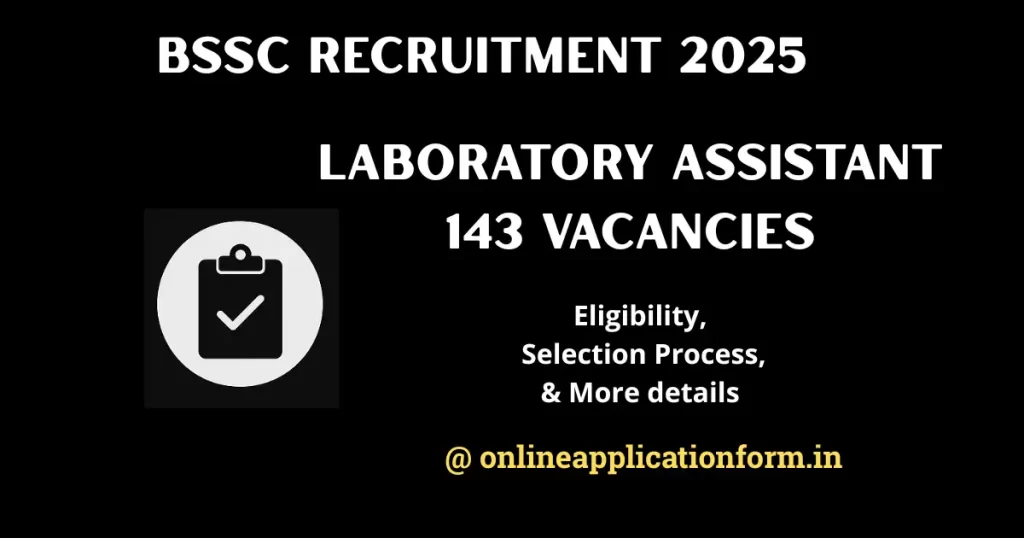 BSSC Laboratory Assistant 2025