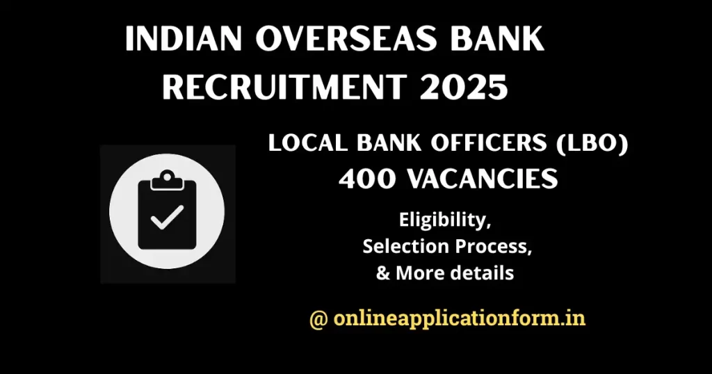 IOB LBO Recruitment 2025 PDF Notification